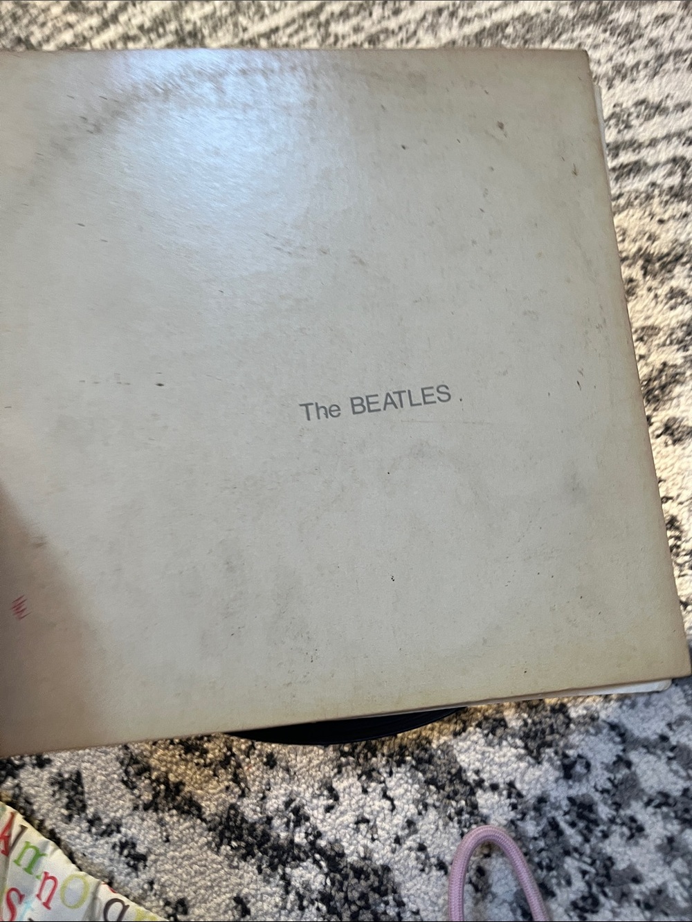 The Beatles White Minimalist Cover with Black Logo
